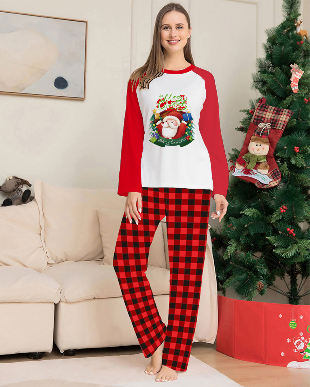 Christmas Parent-Child-Dog Pajamas - Santa