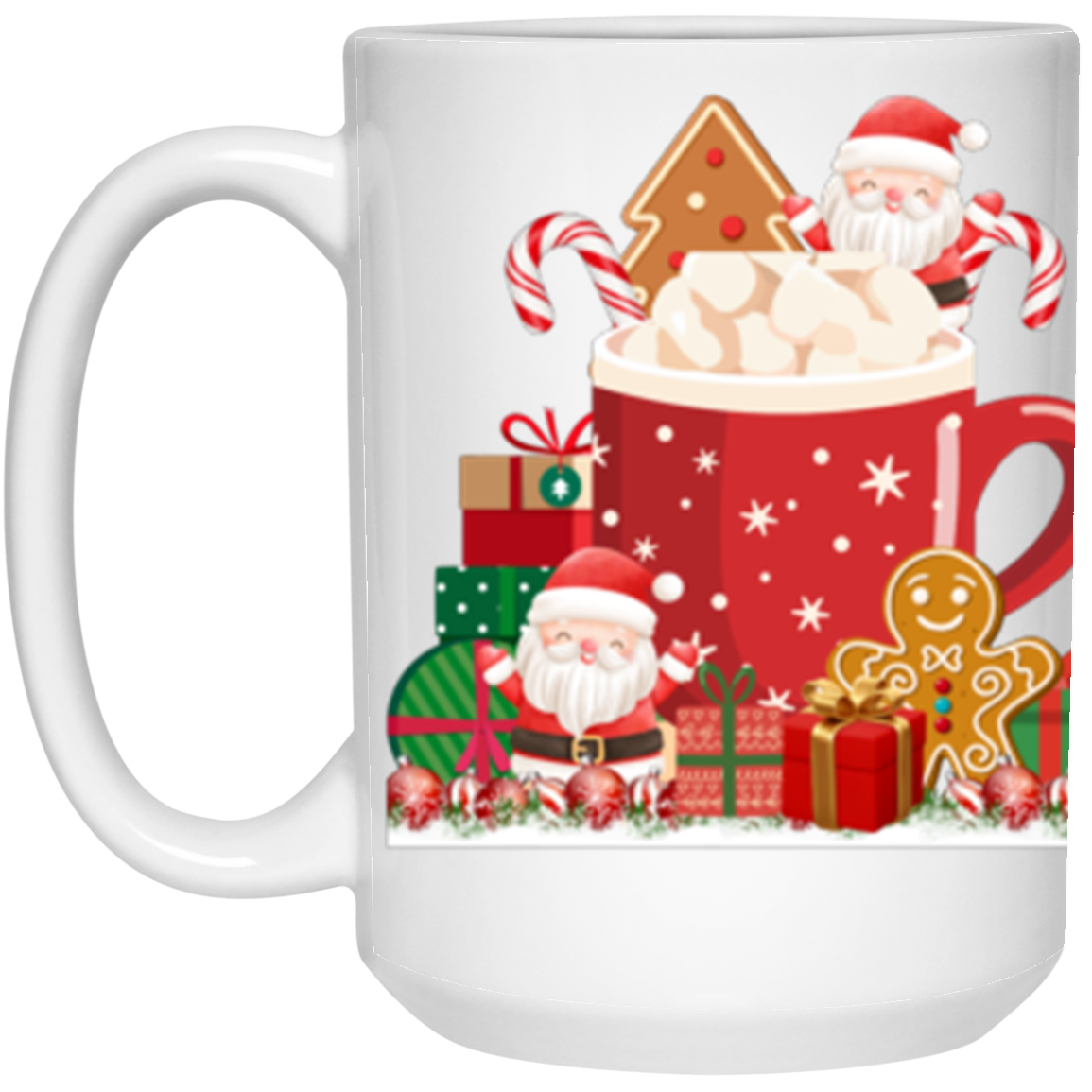 Christmas Theme Mug - 15 oz White Mug