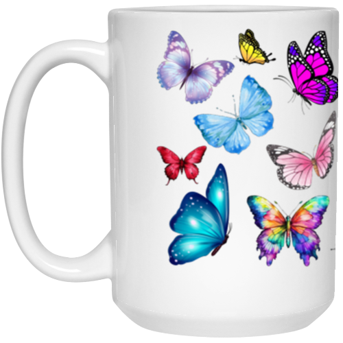 Butterfly - 15oz White Mug