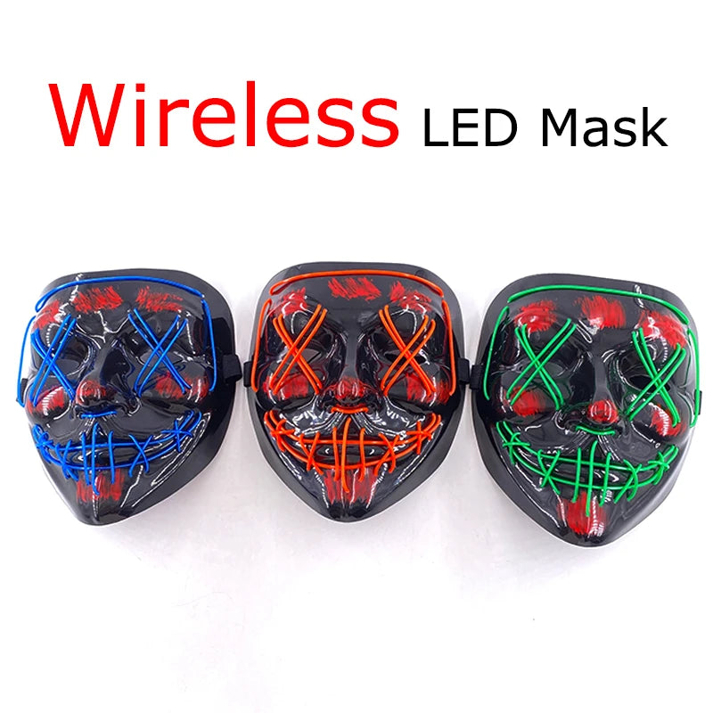 Halloween Wireless Neon Mask