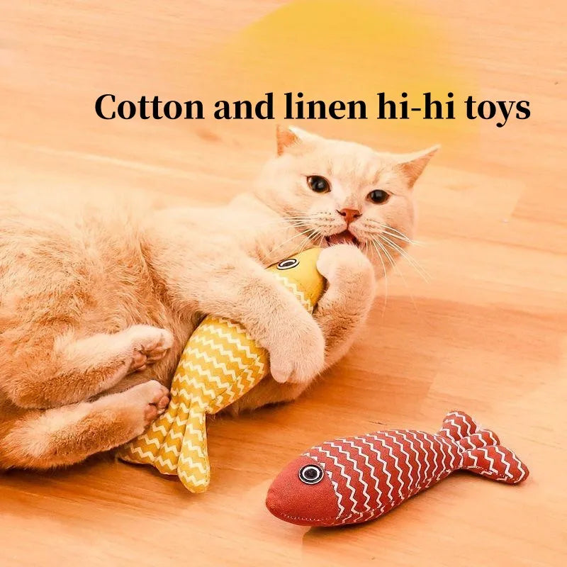 Teeth Grinding Catnip Fish Toys