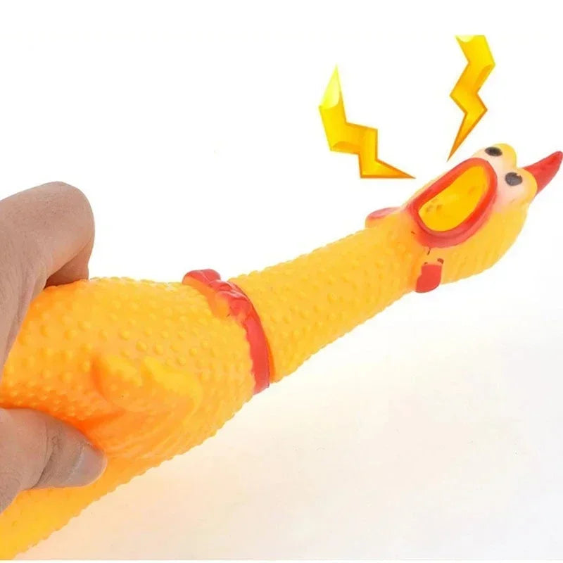 Screaming Rubber Chicken Pets Dog Toys