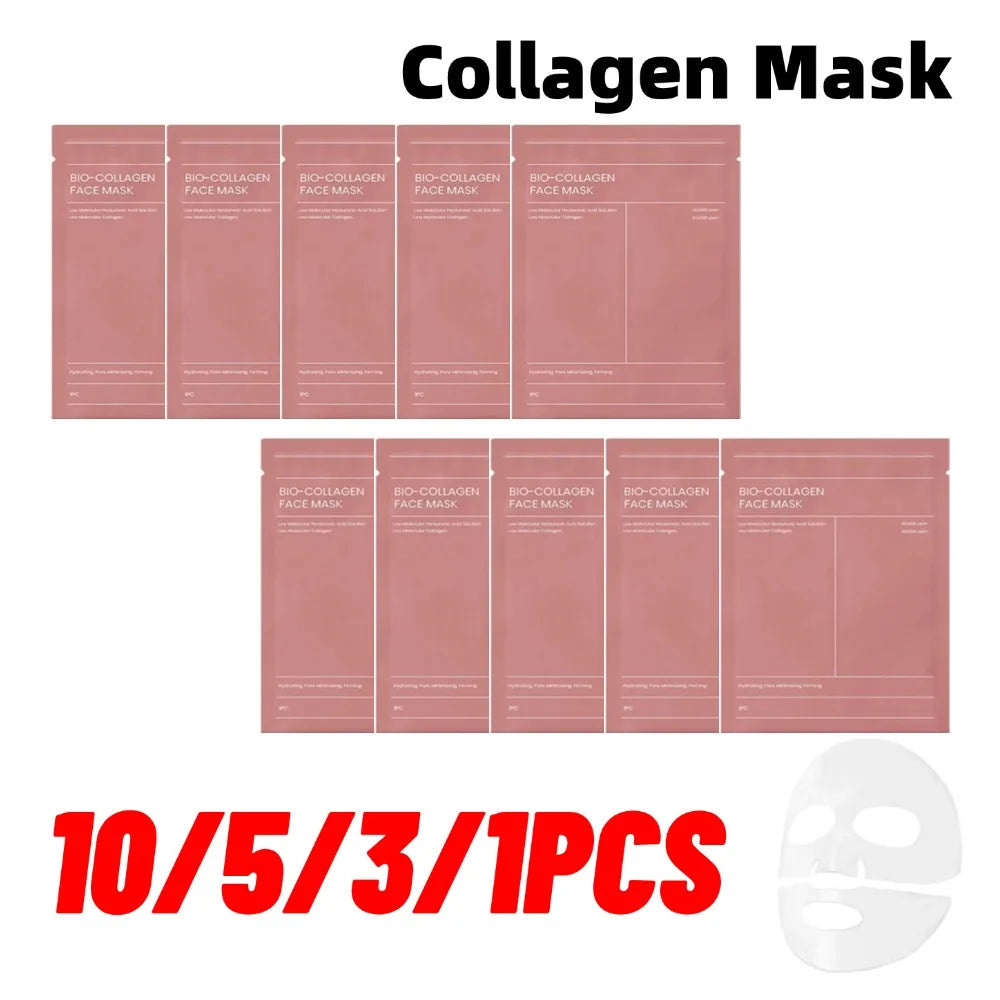 Bio-Collagen Moisturizing Hydrating Lotion Repair Facial Mask 1/3/5/10 pcs