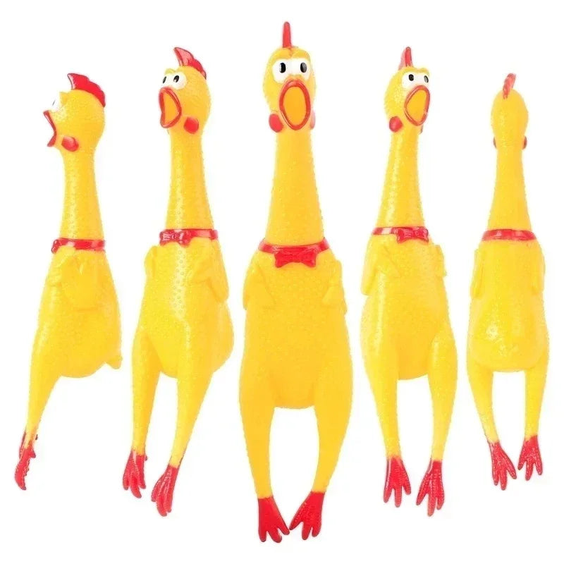 Screaming Rubber Chicken Pets Dog Toys