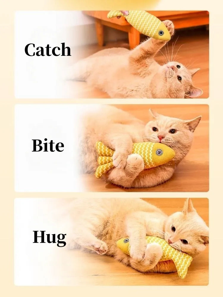 Teeth Grinding Catnip Fish Toys