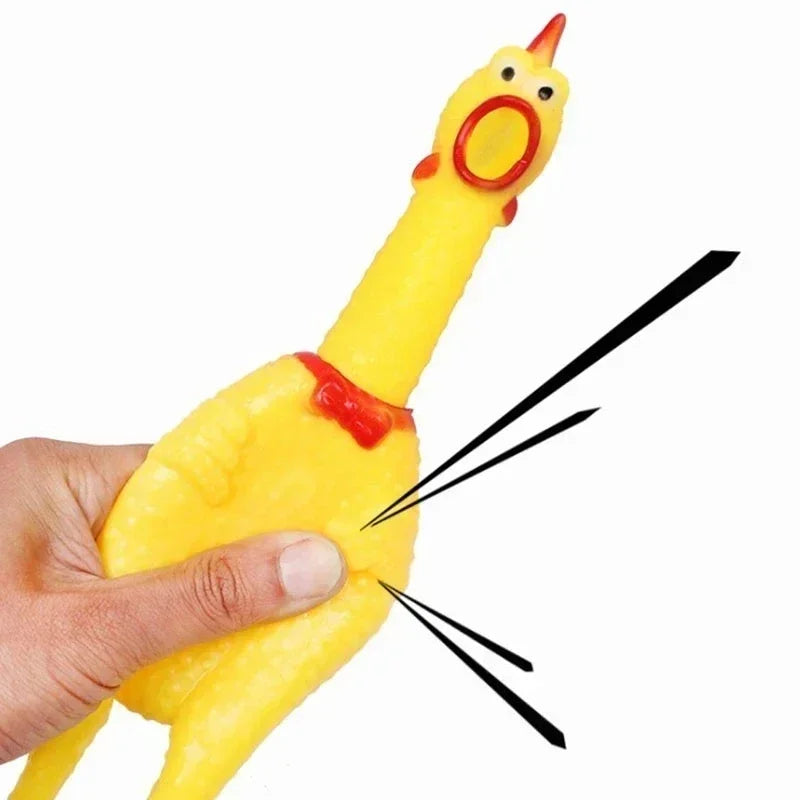 Screaming Rubber Chicken Pets Dog Toys