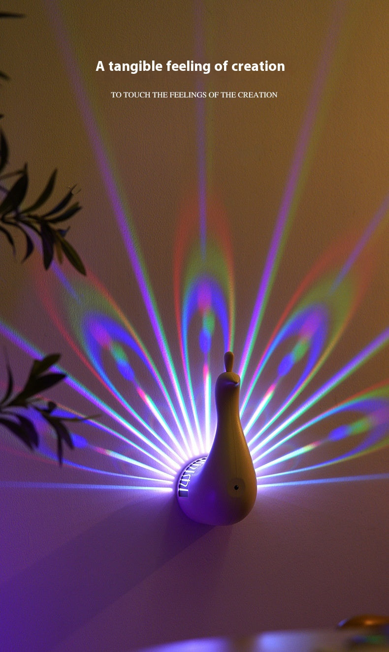 Peacocks Wall Lamp - Colorful Ambient Lighting, Atmosphere, 3D Body Animal Lighting Lustre