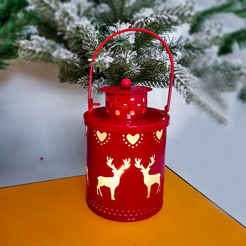 Christmas Small Lanterns w/ LED Lights Holiday Decoration