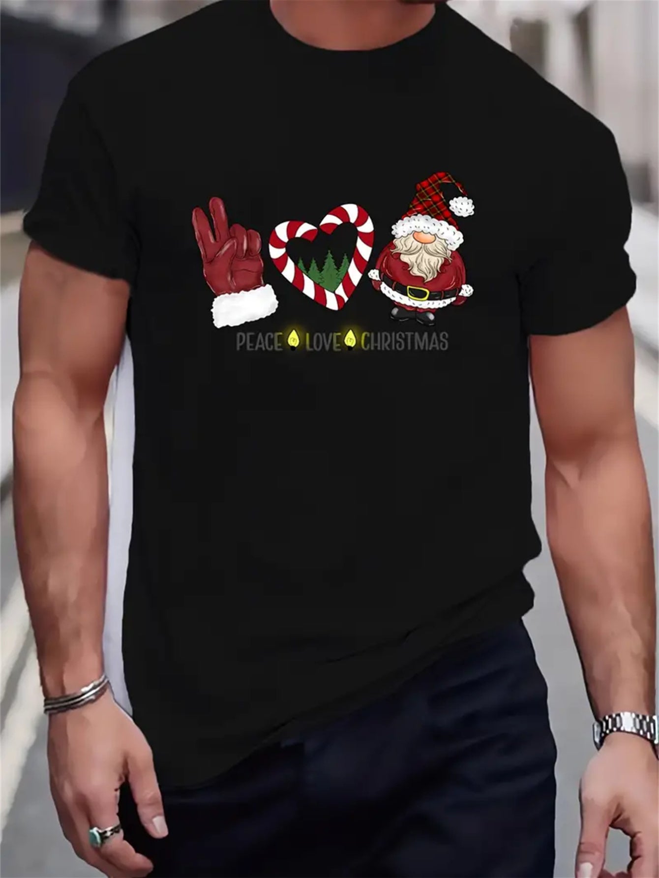 Men's Peace Love Christmas T-shirts