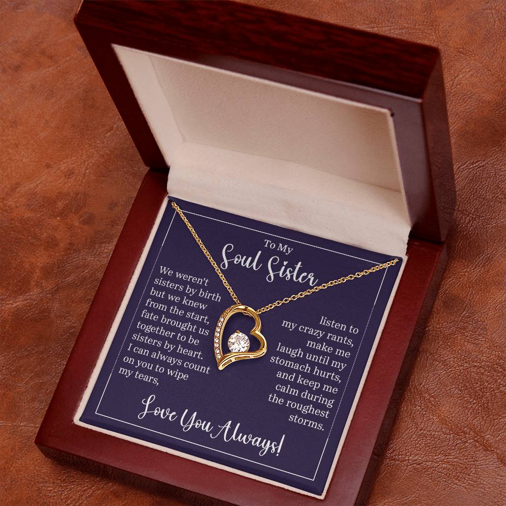 To My Soul Sister - "Sisters By Heart" - Forever Love Necklace