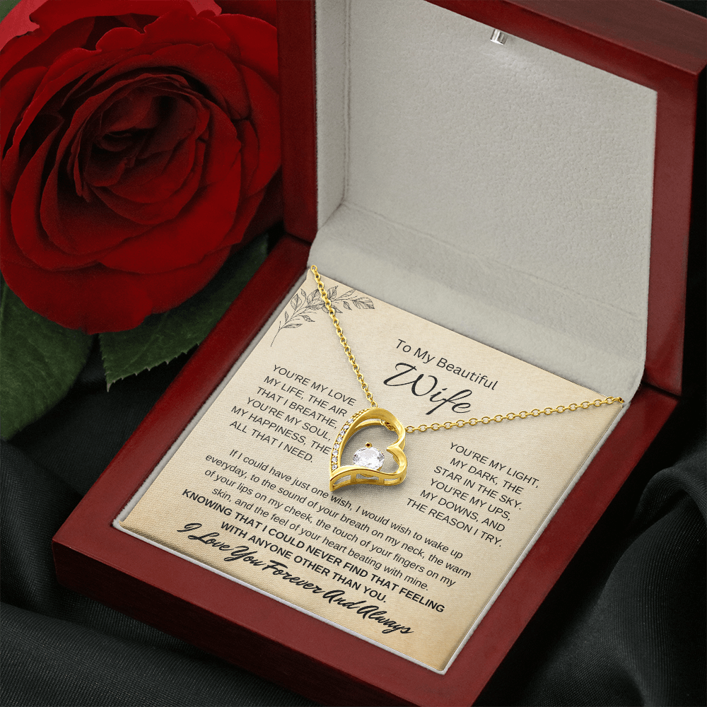 🗽To My Beautiful Wife - "You're My Love" - Forever Love Necklace