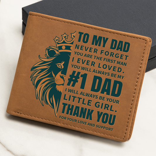 🗽I Ever Loved -Dad - Leather Wallet