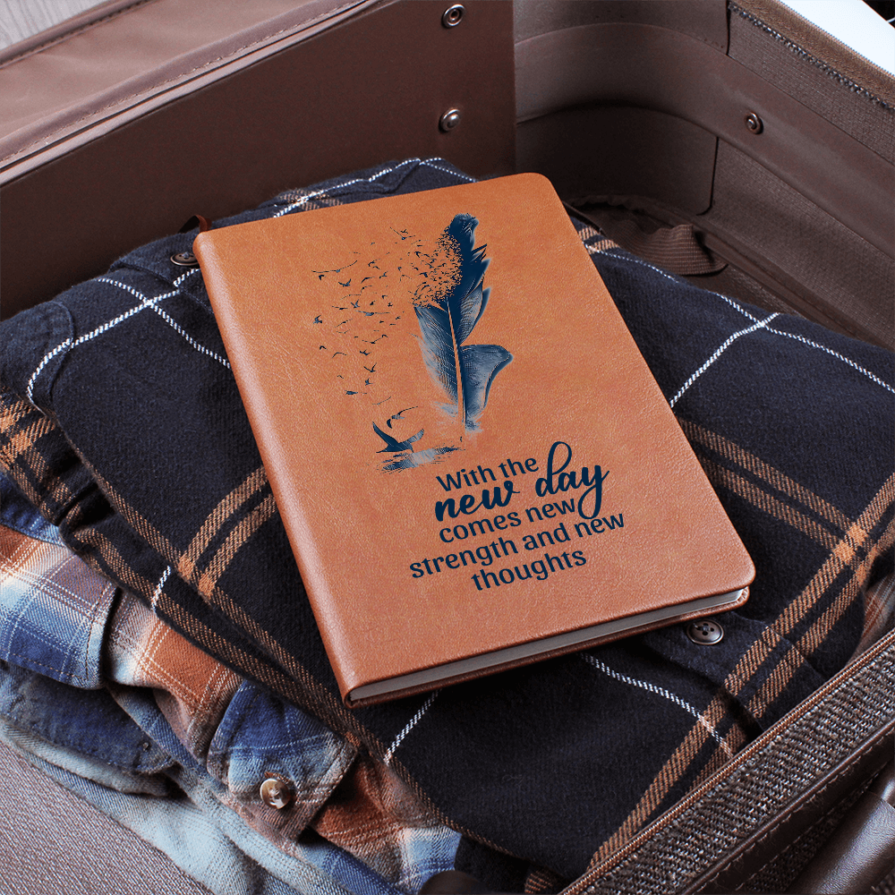 "With The New Day" - Leather Journal