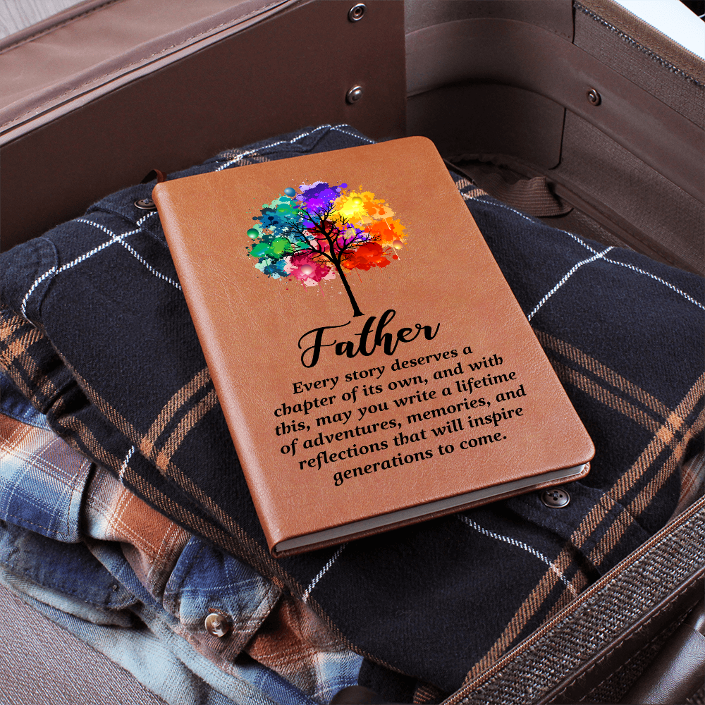 "Father, Every Story Deserves A Chapter" - Leather Journal