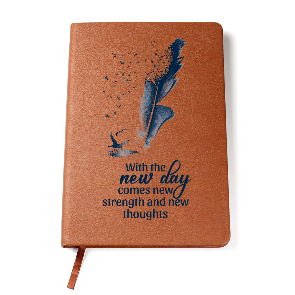 "With The New Day" - Leather Journal