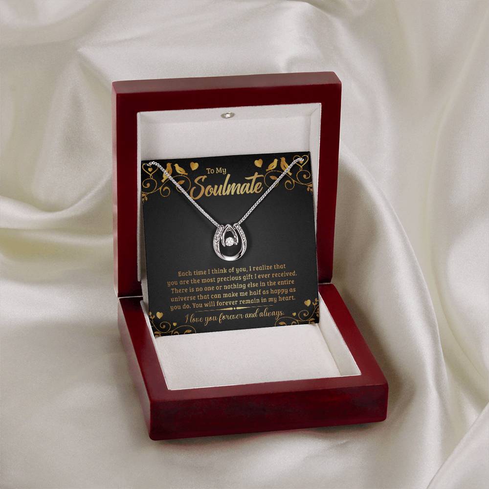 To My Soulmate - "Forever Remain In My Heart" - Luck in Love Necklace