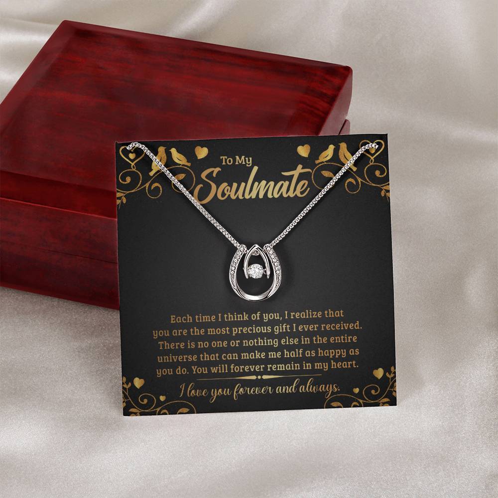 To My Soulmate - "Forever Remain In My Heart" - Luck in Love Necklace