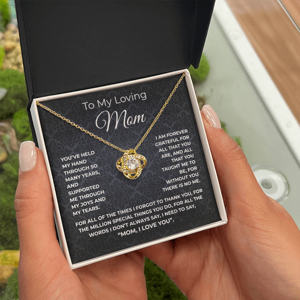 🗽TO MY LOVING MOM - "Million Special Things" - Love Knot Necklace