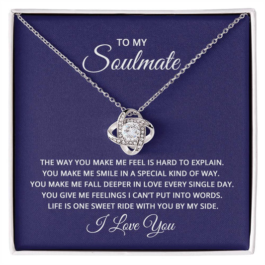 To My Soulmate - "Deeper In Love" - Love Knot Necklace