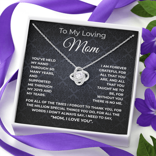 🗽TO MY LOVING MOM - "Million Special Things" - Love Knot Necklace