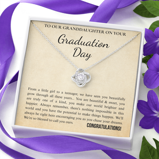 🗽Graduation - Granddaughter - Love Knot Necklace
