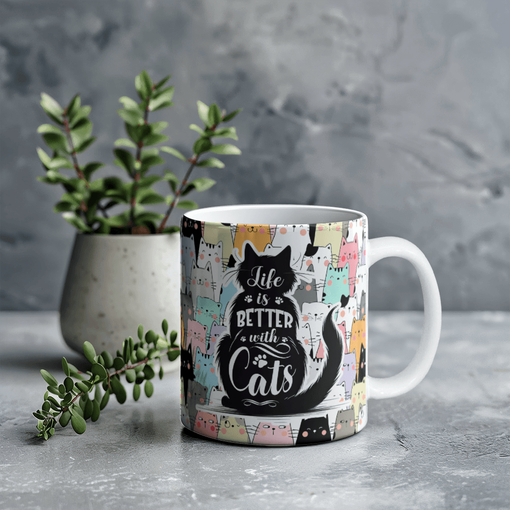 Life Is Better With Cats - Mug