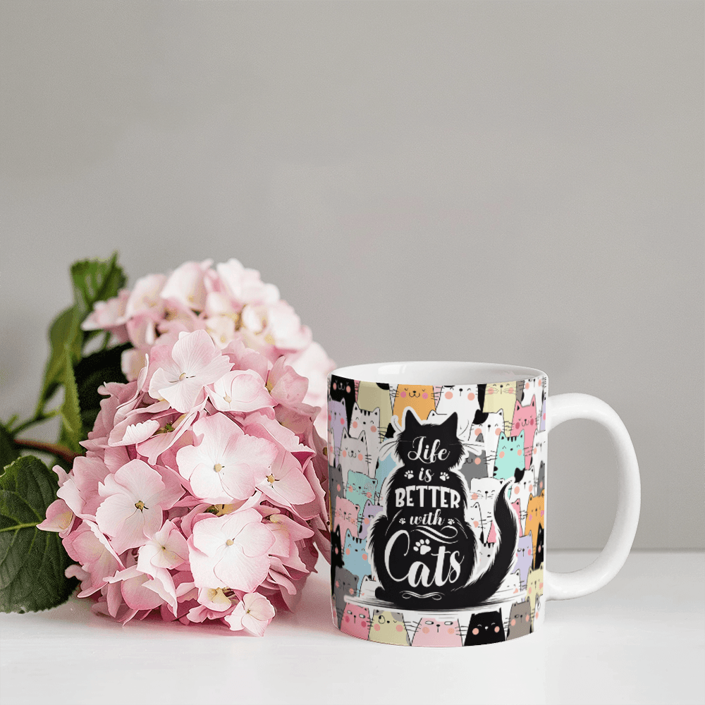 Life Is Better With Cats - Mug