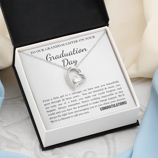 🗽Granddaughter - Graduation; Forever Love Necklace
