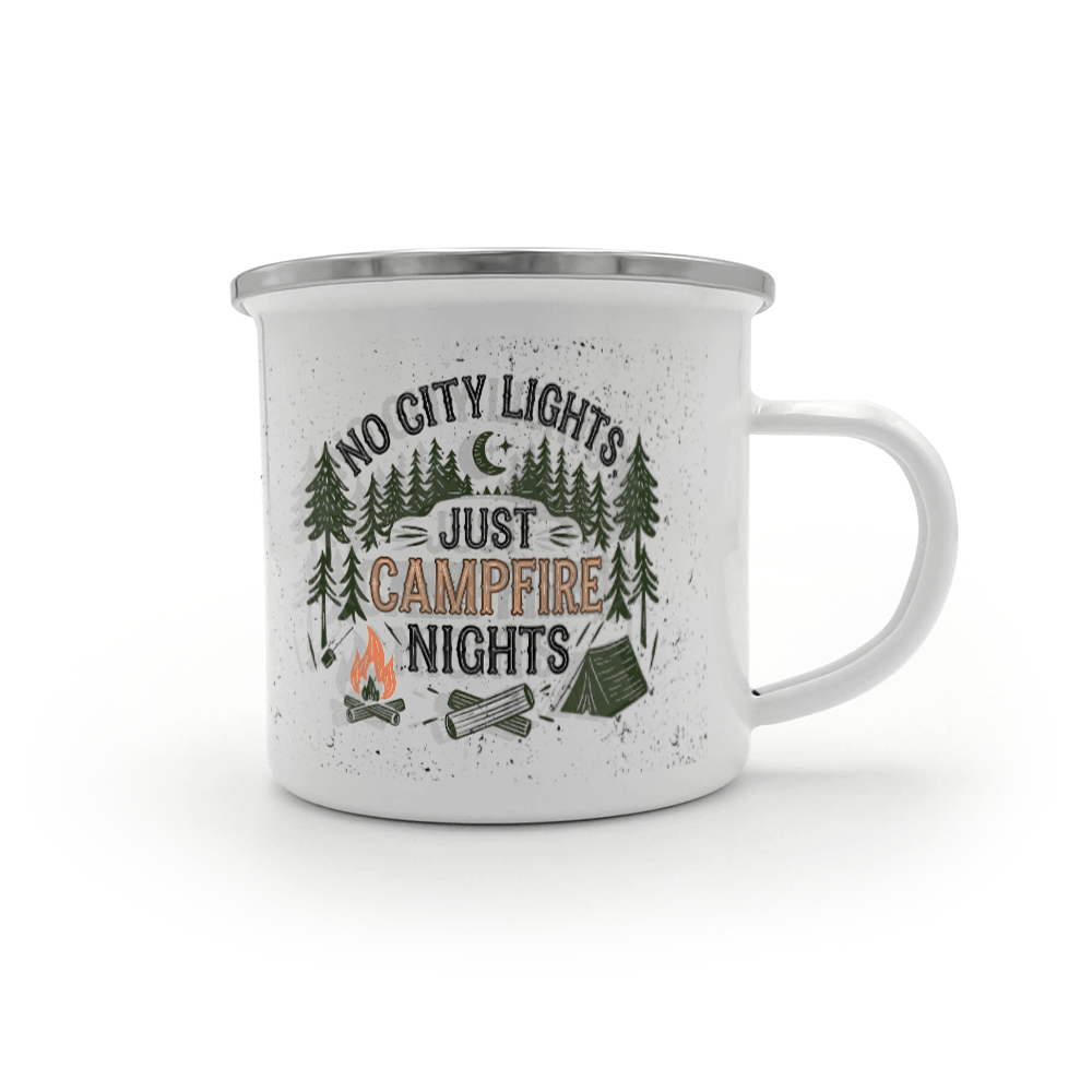 No City Lights Just Campfire Nights - Camping Mug