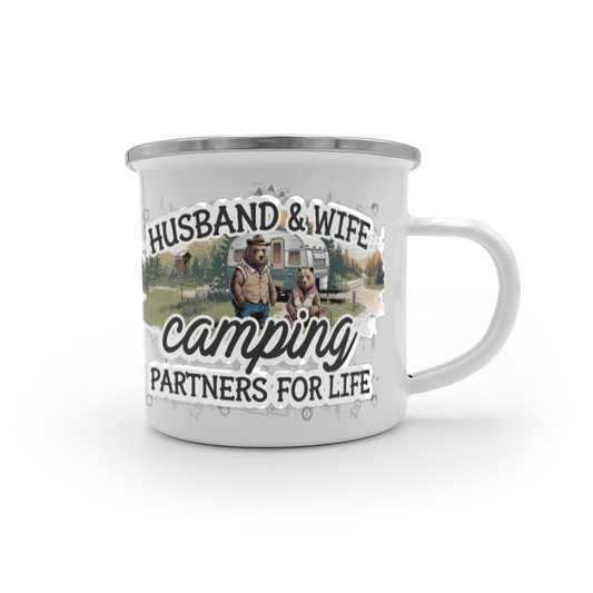 Husband & Wife Camping / Partners For Life - Camping Mug