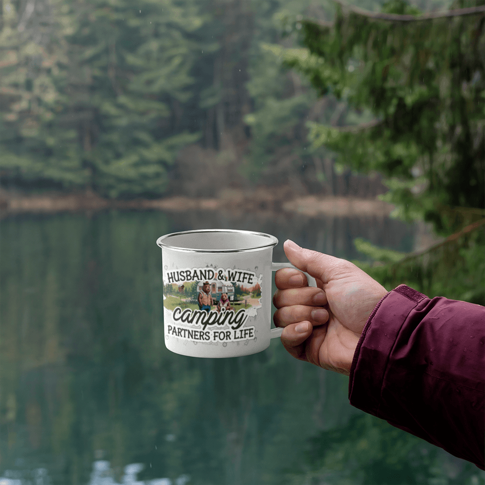 Husband & Wife Camping / Partners For Life - Camping Mug