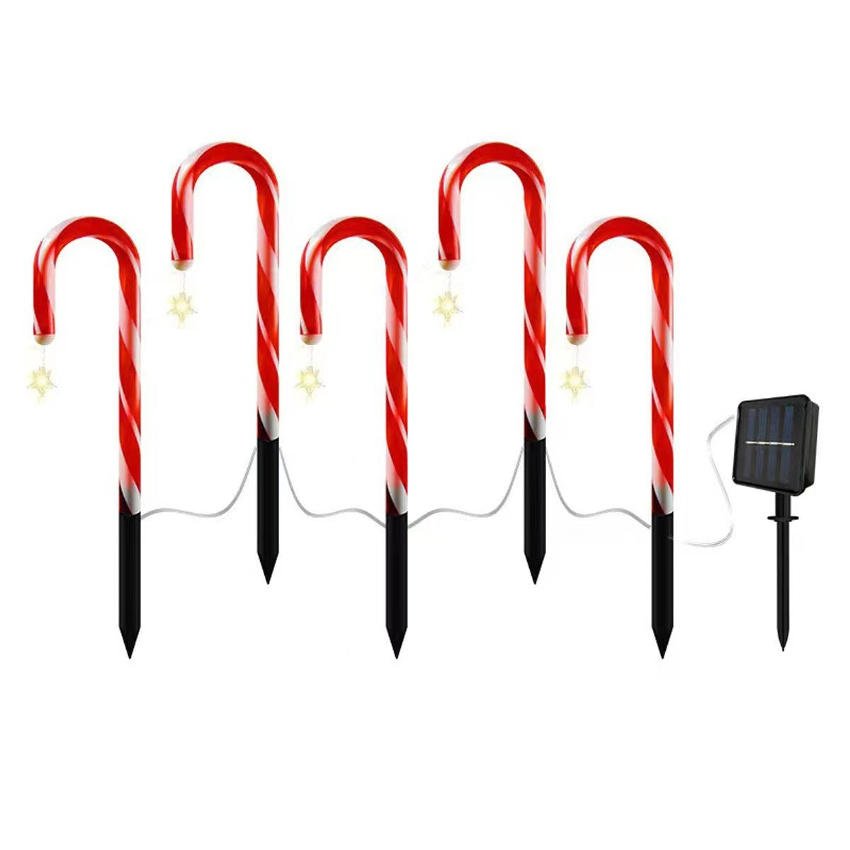 Christmas Solar Candy Cane Garden Decoration