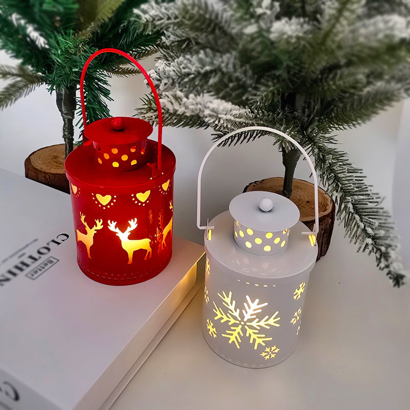 Christmas Small Lanterns w/ LED Lights Holiday Decoration