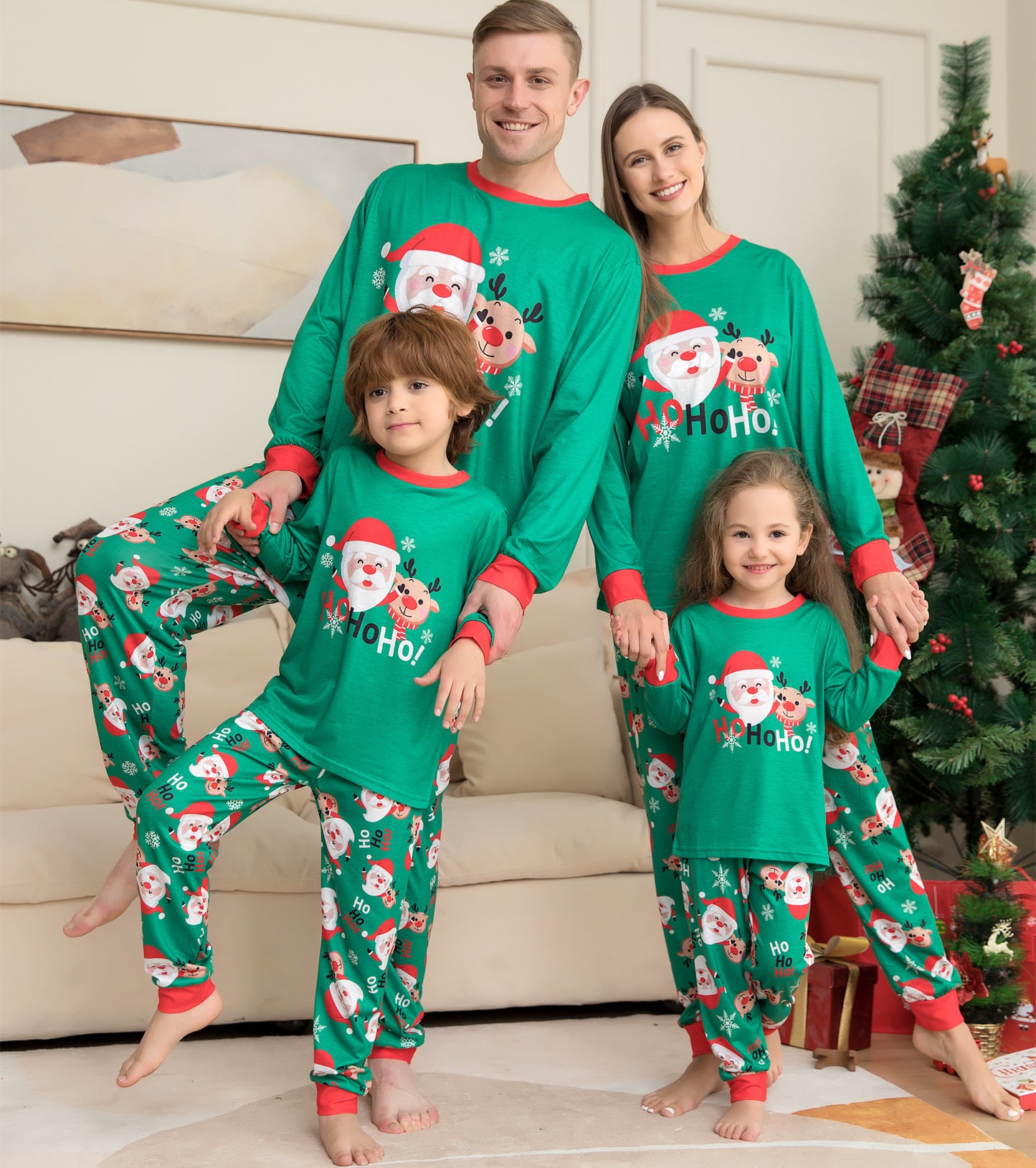 Christmas Santa Claus PJ's For The Whole Family including your pet Dog