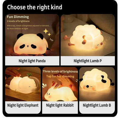 Squishy Animal Sleeping Night Lamp